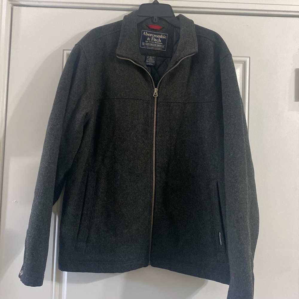 Abercrombie & Fitch Charcoal Full-Zip Jacket